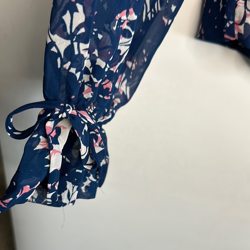 MOD LUSIVE Blue Ruffled Blouse - Picture 7 of 9